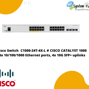 CISCO C1000-24T-4X-L CATALYST 1000 24x 10/100/1000 Ethernet ports, 4x 10G SFP+ uplinks